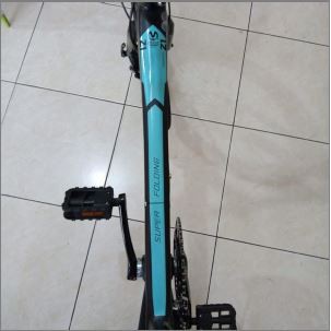 Sepeda lipat SAVA Blue Black Carbon GS Shimano 105 Discbrake Folding bike MT200 Hitam Biru NEW Ori