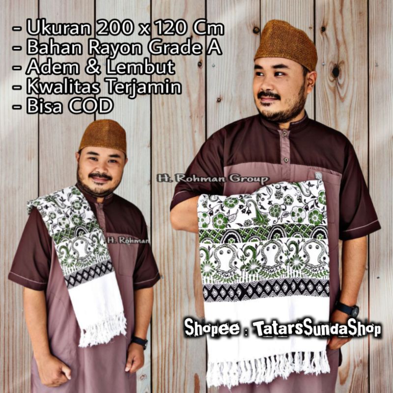 Sorban Rida Solo Panjang Jumbo Putih Motif Batik Kasmiri Printing Grade A Sorban Putih Sorban Haji Sorban Imamah Sorban Arab Sorban India Pashmina Panjang Jummbo Serban Habib Serban Arida