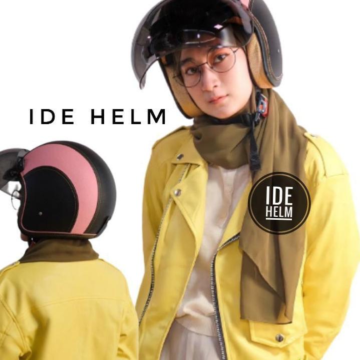Stok terbatas.. Helm Bogo Retro Pink,  Helm Bogo Perempuan, Helm Bogo Kulit, Helm Bogo SNI Terbaru, 