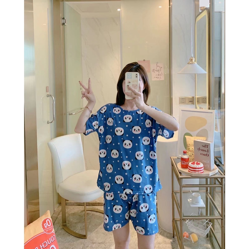 PIYAMA BAJU TIDUR WANITA CP PP IMPORT SANTAI BAHAN KAOS SPANDEKS-HC 34