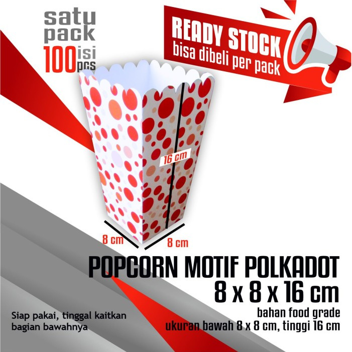 

TRYa7s Dus Popcorn, Kemasan Popcorn, Tempat Popcorn, Bungkus Popcorn, Popcorn Sd58Rs