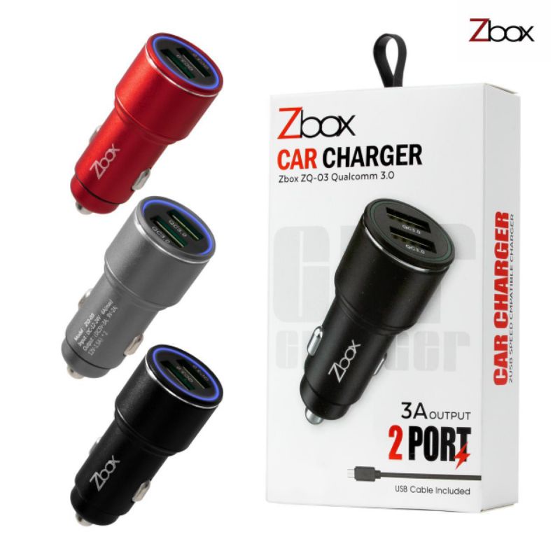 Car charger 3A charger mobil fast charging 2usb [Z-BOX]