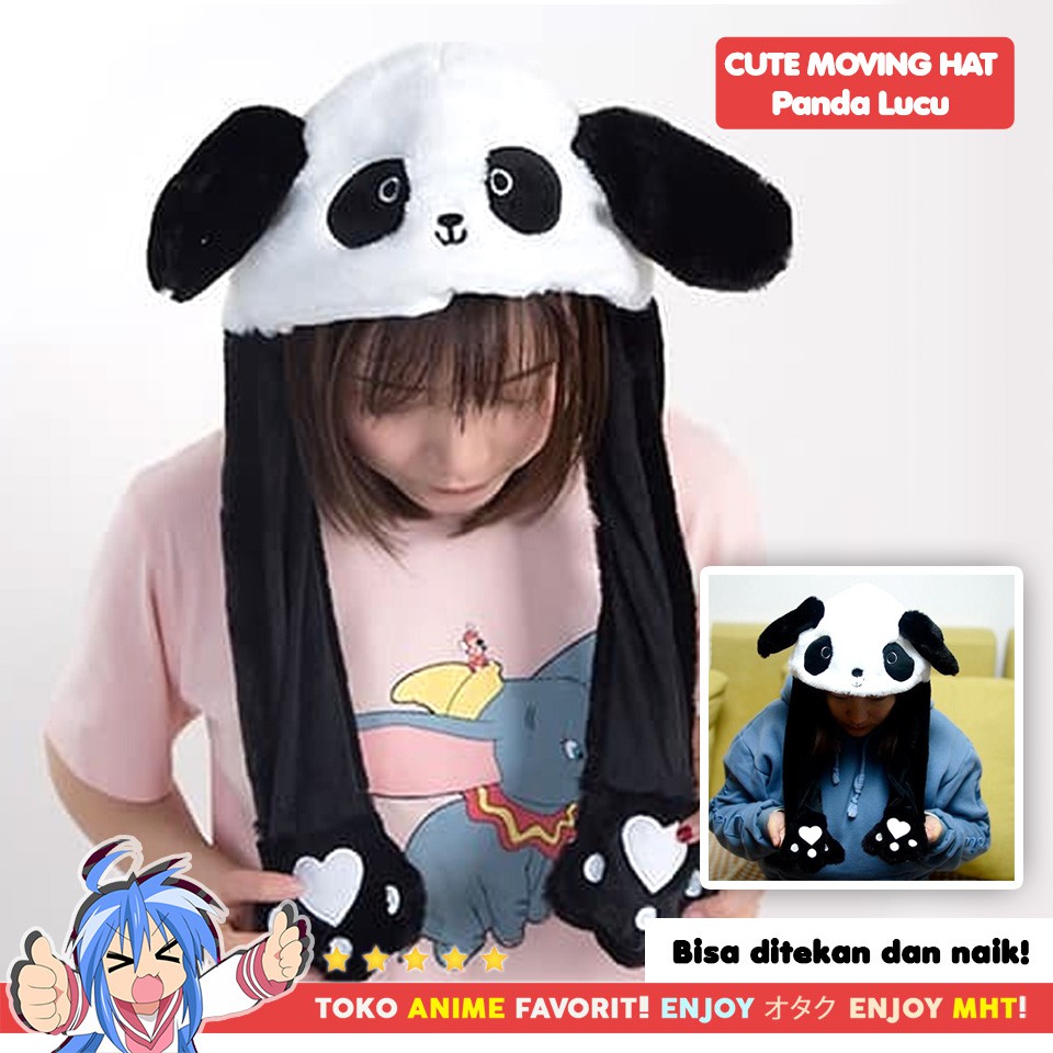 Topi Panda Moving Ear Korea