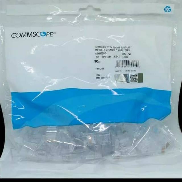 Kabel LAN UTP Cat5e 10 meter AMP Commscope original siap pakai crimping rj45 commscope