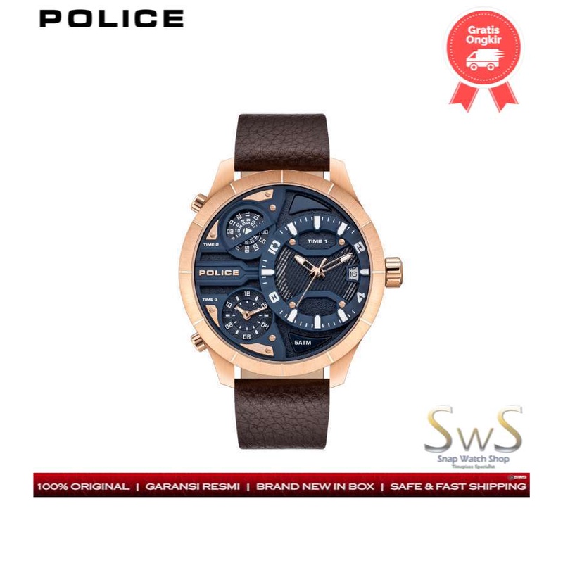 Police Dual Time Original Garansi Resmi PEWJB-2110602 Jam Tangan Pria