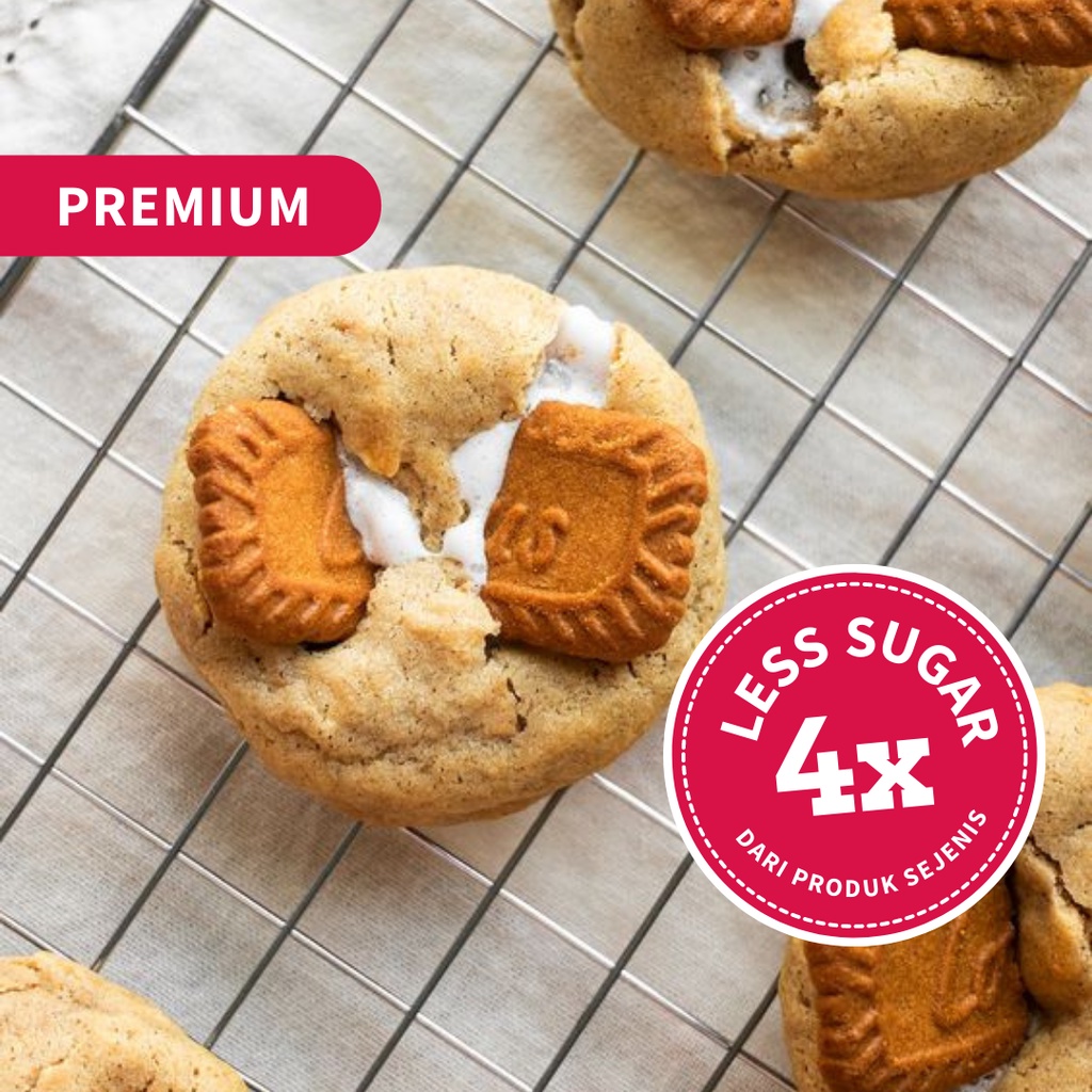 

Lotus Smores Cookies Bahan Premium Rendah Gula / Low Sugar (soft baked cookies)