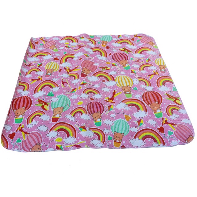 Perlak Ompol Anak Bayi / Perlak Bayi Waterproof Alas Ompol Motif Terbaru Bahan Vynil Ukuran 57 x 59 Cm