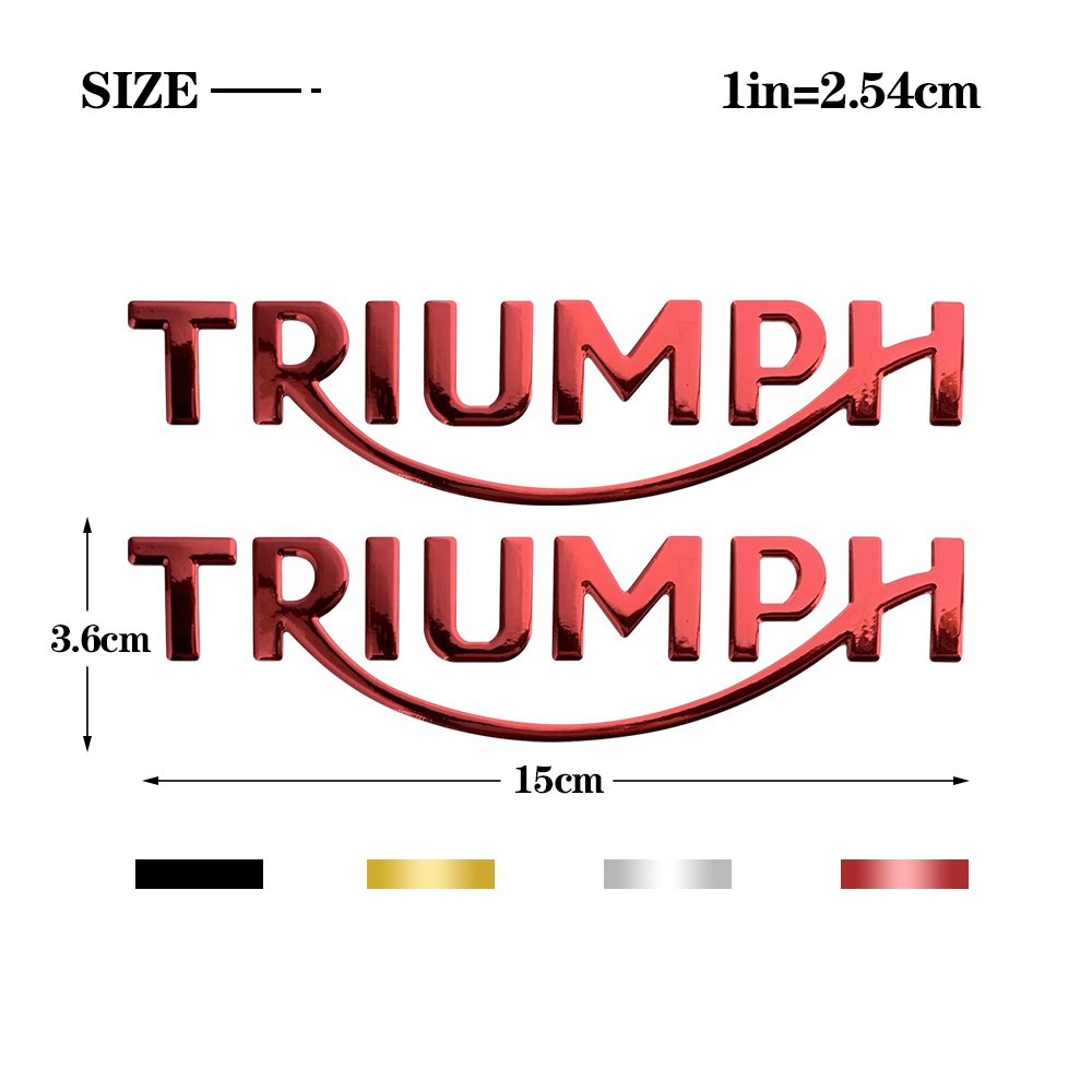 3D Triumph Motor Stiker Lem Lembut Emblem Stiker Motocross Dimodifikasi Dekoratif Stiker