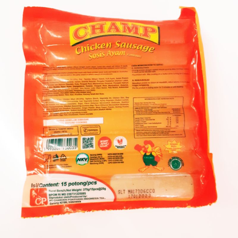 

CHAMP SOSIS AYAM KOMBINASI 375gr