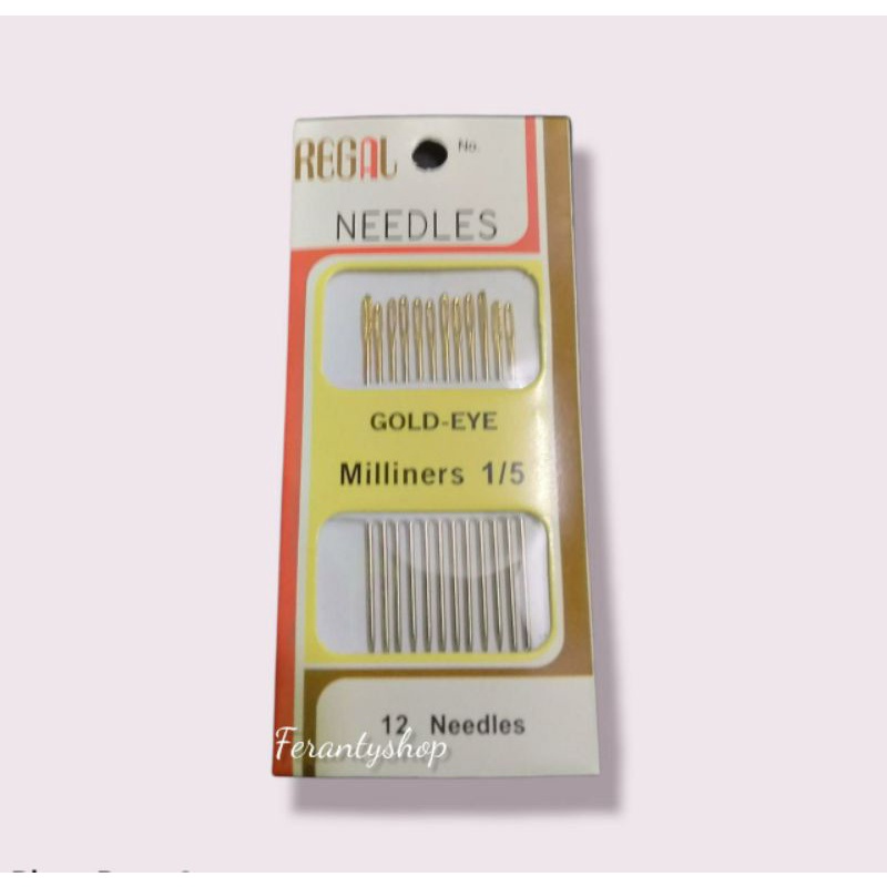 Hot item jarum jahit tangan regal 1 card isi 12 pcs