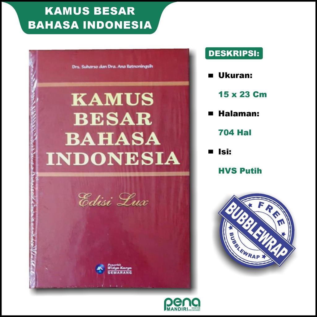 Jual Kamus Besar Bahasa Indonesia KBBI Kamus Bahasa Indonesia Lengkap EDISI LUX Shopee