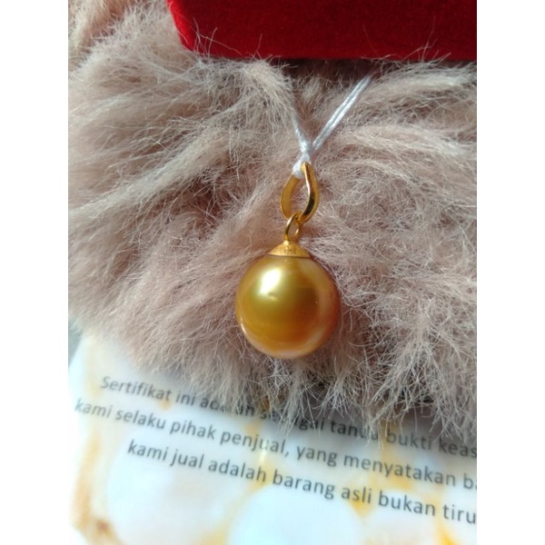 Liontin emas 22k Mutiara Air Laut Asli Lombok