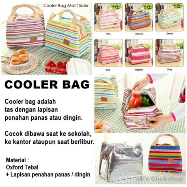 Tas Bekal Aluminium Foil Tas Tahan Panas / Lunch Cooler Bag / Kotak Tempat Makan Bekal