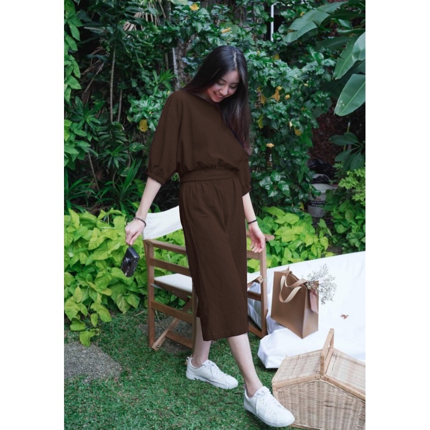 SET NOVA - Setelan Wanita Premium (baju dan celana) allsize fit to XL- Hk-21-4