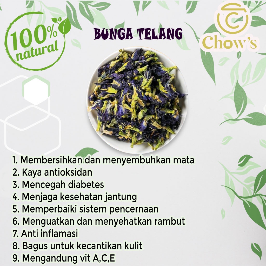 

1 KG Bunga Telang/Teh Bunga Kering/Teh Seduh/Flower Tea/Teh Herbal