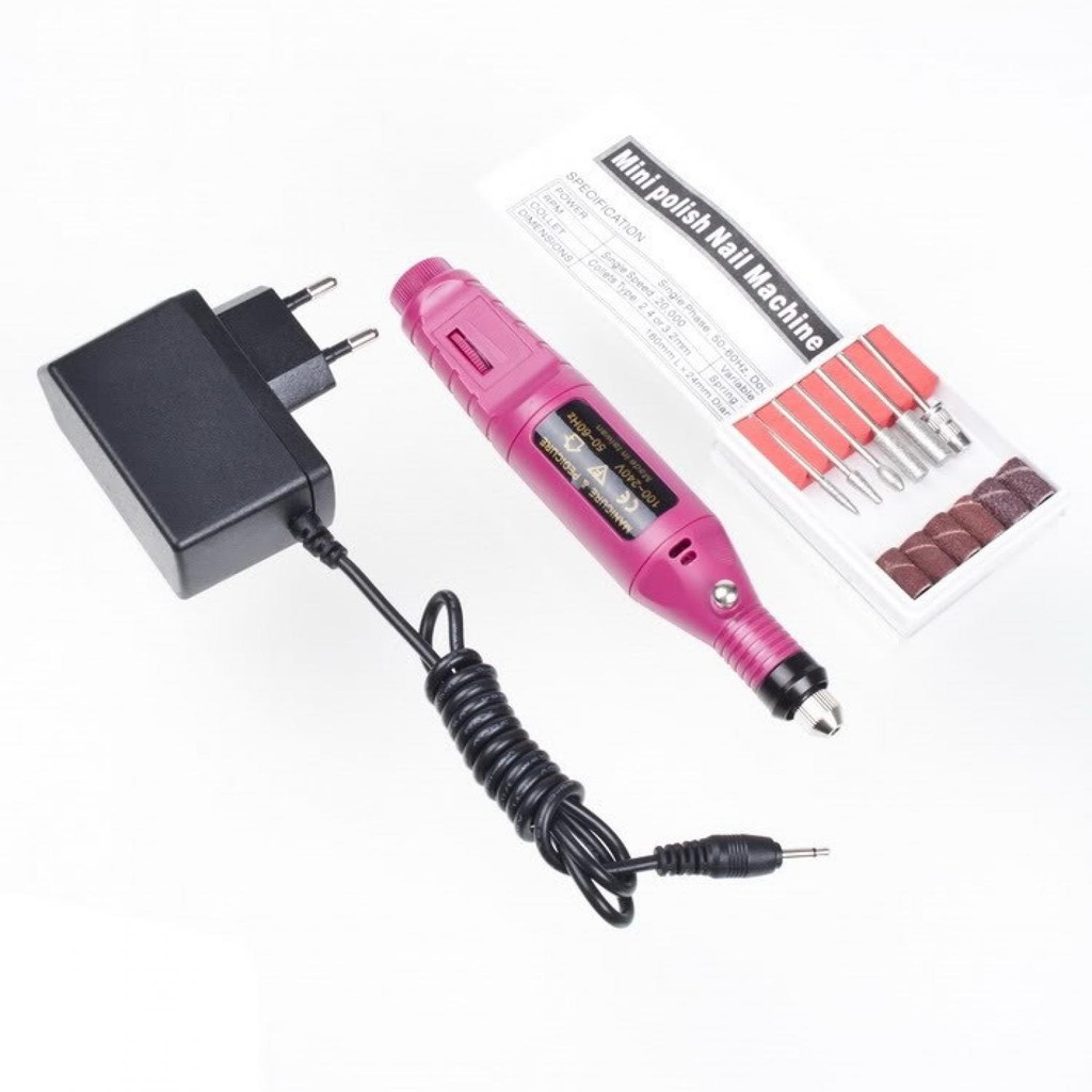 Electric Nail Drill Gerinda Mini Manicure Pedicure Alat Ukir Kuku