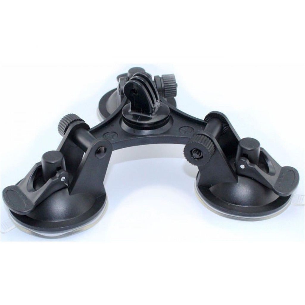 3 Feets Triangle Suction Cup Glass Mount for Xiaomi Yi 2 4K / Gopro [Hitam]