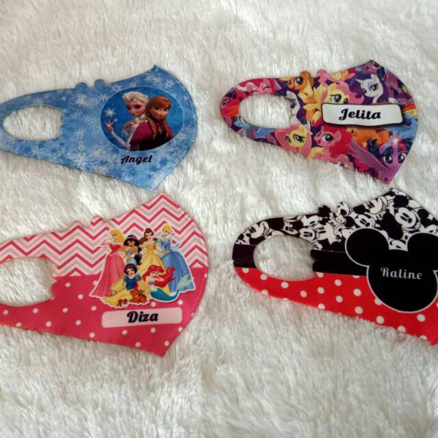 Masker scuba anak custom | masker scuba printing| cetak masker scuba anak | masker anak karakter