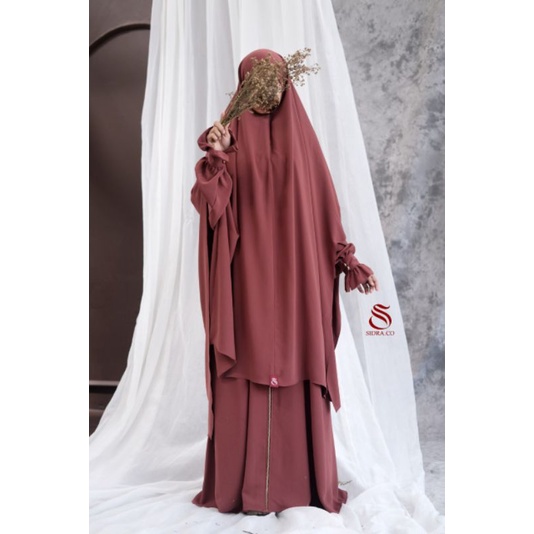 Sidra - Classic Aisyah By Sidra Set Gamis Aisyah Bahan Mina anti UV