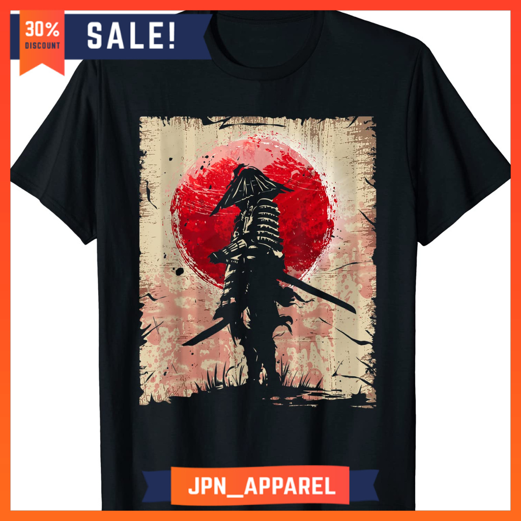 Kaos Baju Anime Japanese Art Samurai Vintage Fighter Retro Premium