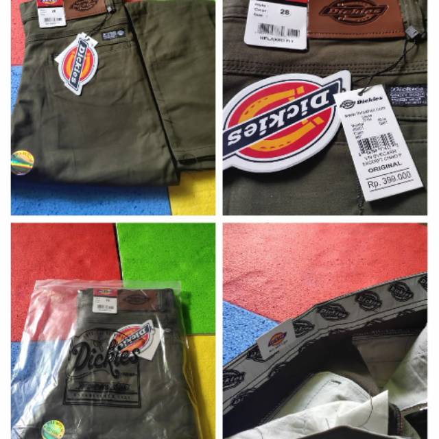 Celana chinos premium panjang Dickies dark green
