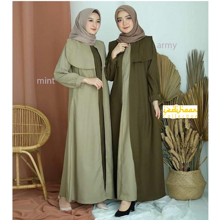 Busana Muslim Baju gamis Terbaru Vania Baju Gamis Muslim 165 Marwah Javina Maxi Model Terbaru Moscre