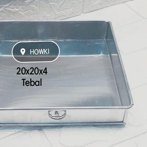 ➭ Loyang Kotak / Loyang Kue Bolu gulung 20x20x4 ✫