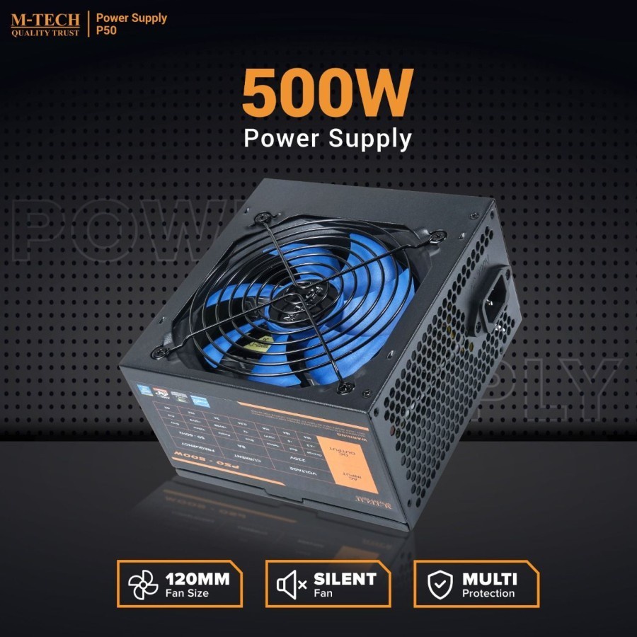 M-Tech P50 SC Power Supply 500Watt - PSU 500W