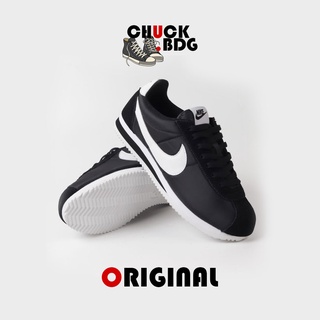nike cortez basic leather black