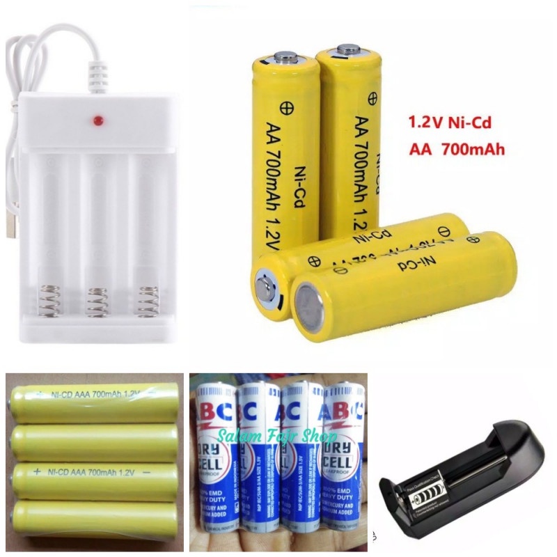 CHARGER DESKTOP USB BATRE BATERAI AA AAA RECHARGEABLE NICD 18650 ABC