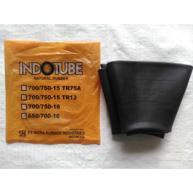 Ban Dalam Indotube 650/700-16 cop pendek (R16 PENTIL PENDEK)