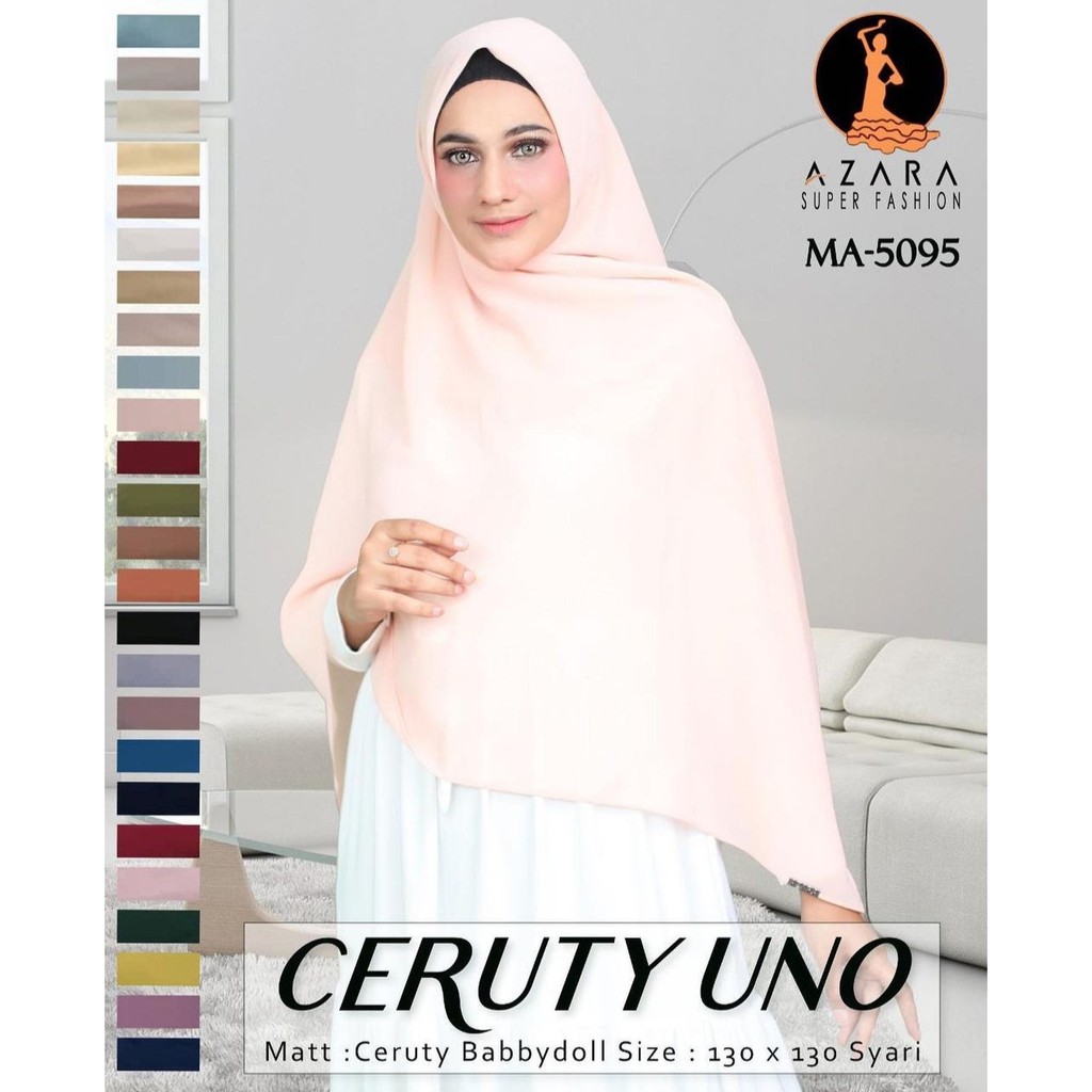 SQUARE CERUTY UNO BY AZARA / SEGIEMPAT CERUTY SYARI POLOS TERMURAHHH