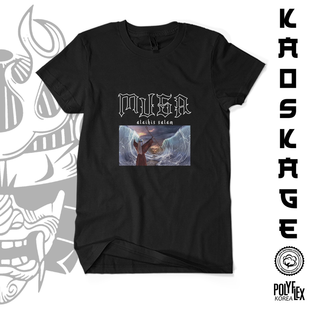 Baju Kaos PROPHET MUSA AS Nabi Musa Dakwah Islami Pria KAOS KAGE