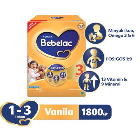 

BEBELAC 3 Vanila Susu Formula Box 1800 g