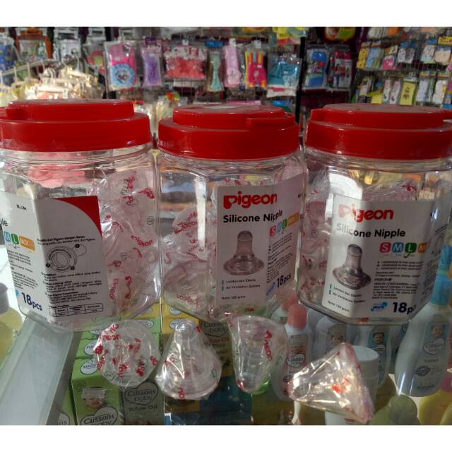 Dot Silicone Nipple Pigeon S/M/L Satuan