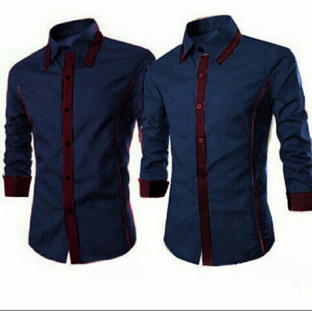 Kemeja Pria ROJER / Bahan Katun / Lengan Panjang / Kemeja Polos [ Size M L XL ]