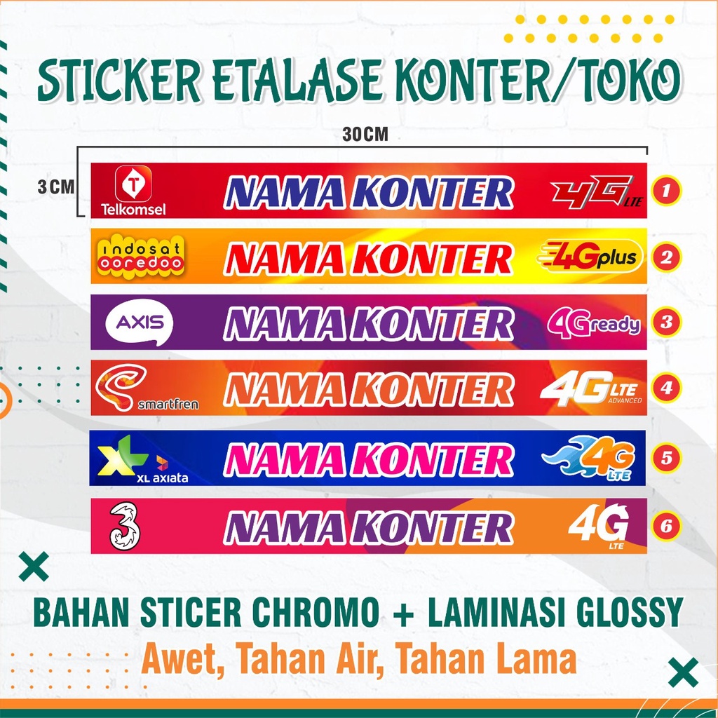 STIKER ETALASE KONTER / TOKO