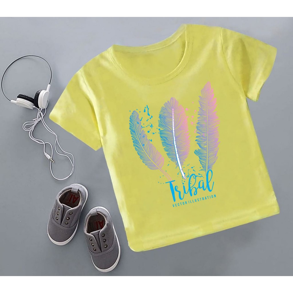 MUKZHOP / KAOS ANAK GIRL MOTIF DAUN / TERLARIS