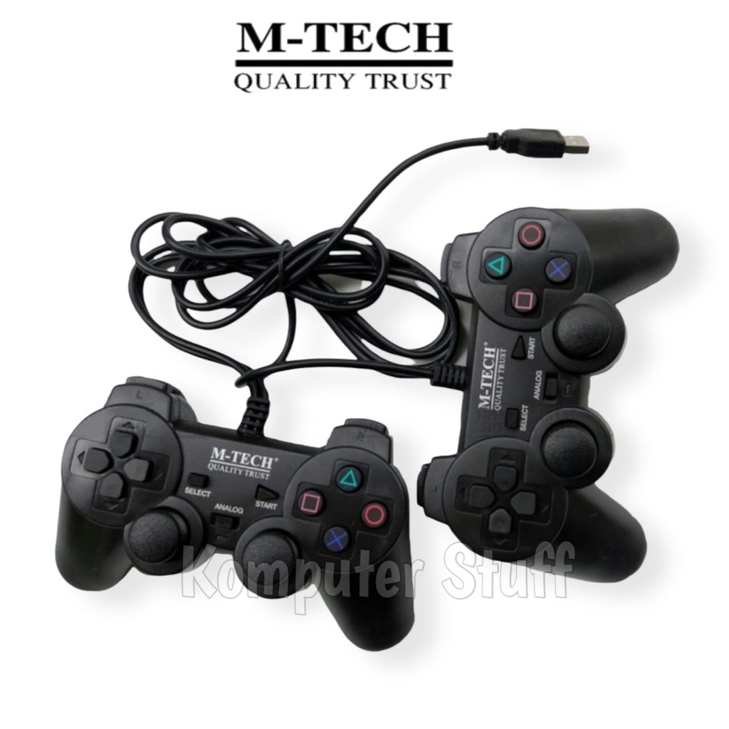 Stick Double M-Tech Gamepad Control Di PC Komputer Laptop PS3 USB Kabel