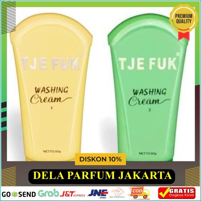 TJE FUK WASHING CREAM TUBE 60G - SABUN WAJAH MOISTURIZER / SCRUB KUALITAS TINGGI 