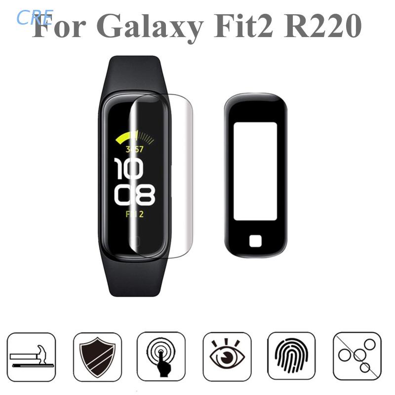 Cre 3pcs / Set Pelindung Layar Tpu 3d Curved Untuk Samsung Galaxy Fit 2 Sm-R220 Fit2 R220