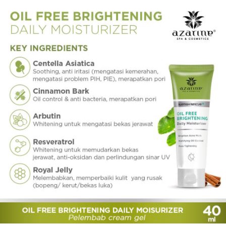 AZARINE OIL FREE BRIGTHENING DAILY MOISTURIZER