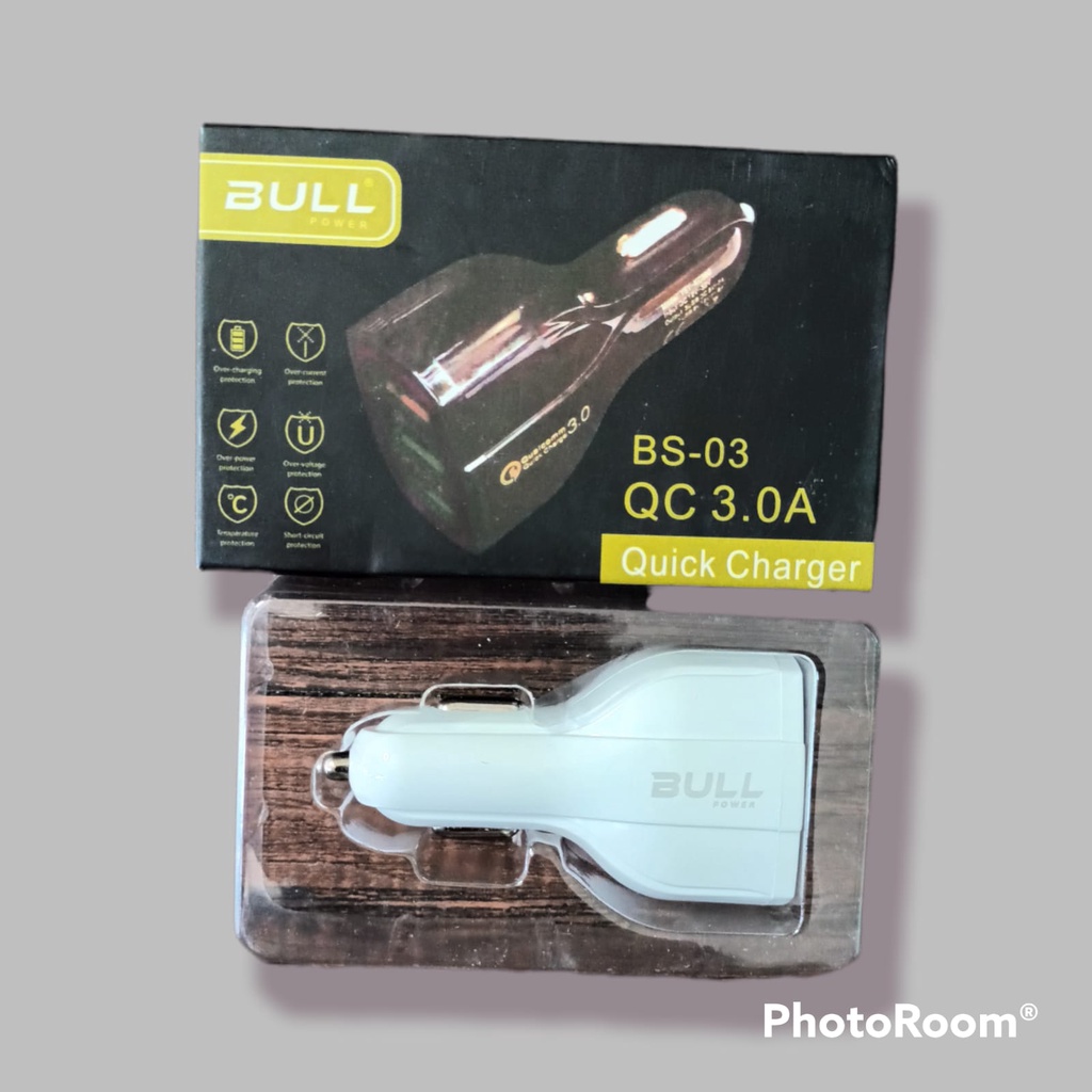 QUICK CHARGER SAVER MOBIL MEREK BULL BS-03 QC 3.0A