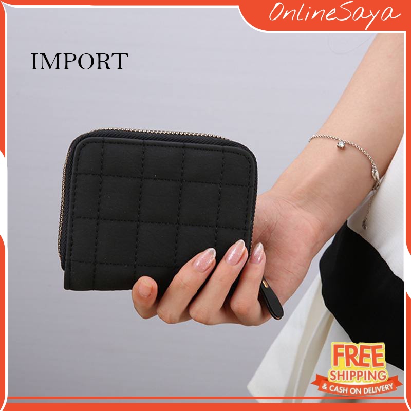 DOMPET WANITA LIPAT IMPORT KOREA C333-1 PETAK KULIT PU MURAH WALLET PREMIUM BRAND