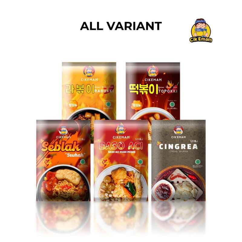 

CIK'EMAM ALL VARIAN | Baso Aci Kuah Pedas | Seblak Seuhah Instan | CirengRea | Toppoki | Rabokki