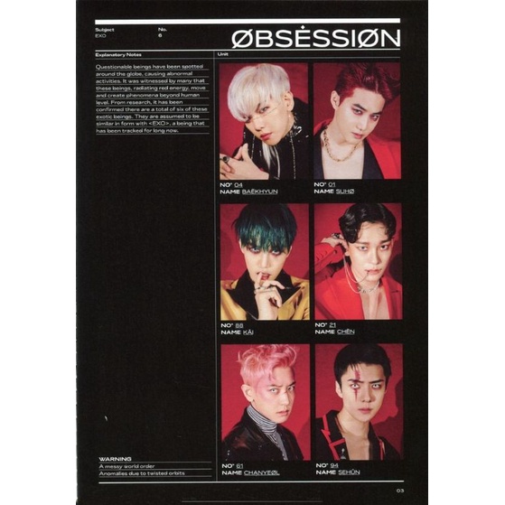 EXO official poster obsession