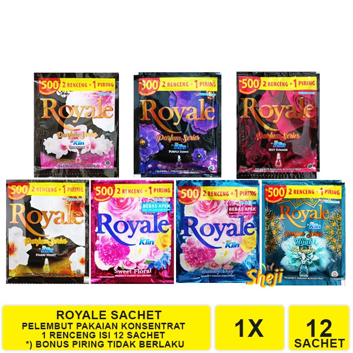 Royale Pewangi Softener isi 12 Sachet Parfume Series by soklin - Wings (TIDAK BERLAKU GRATIS PIRING)