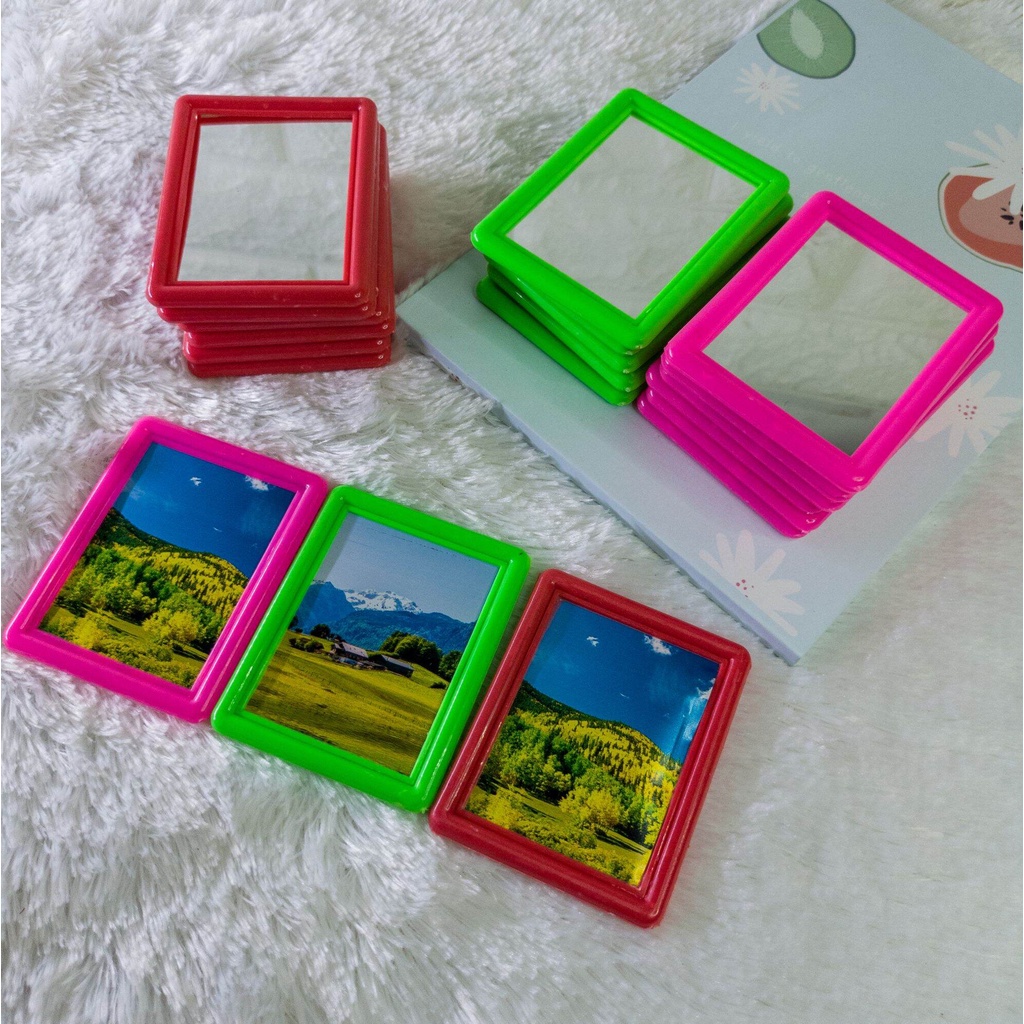 KACA KOTAK KECIL/ CERMIN KOTAK KECIL/ KACA SAKU MINI PER PCS WARNA RANDOM