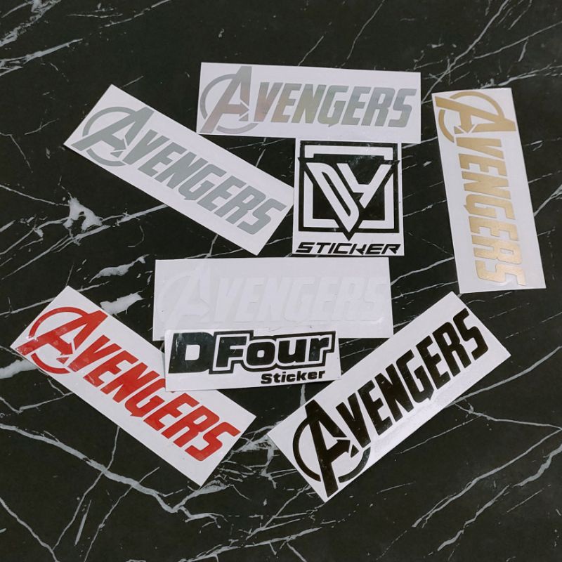 

STICKER AVENGERS TULISAN CUTTING