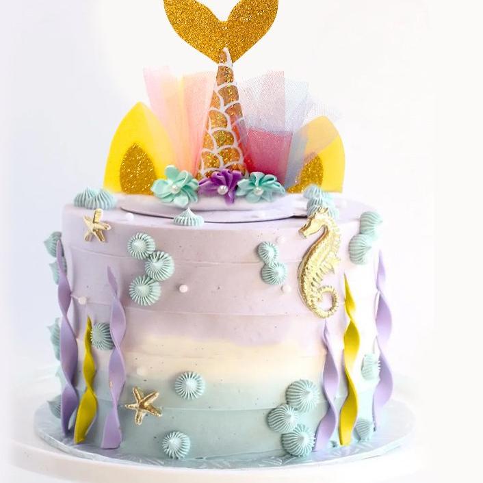 ⅎ Mermaid tails cake topper giltter WC631 ♘